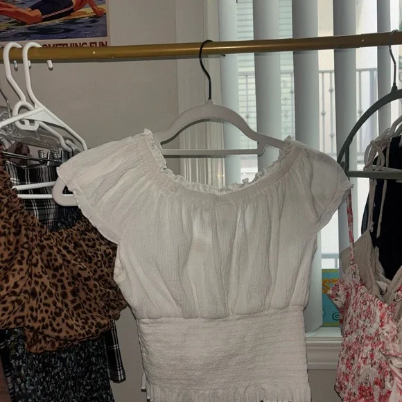 White Ruffled Top - Picture 2 of 2